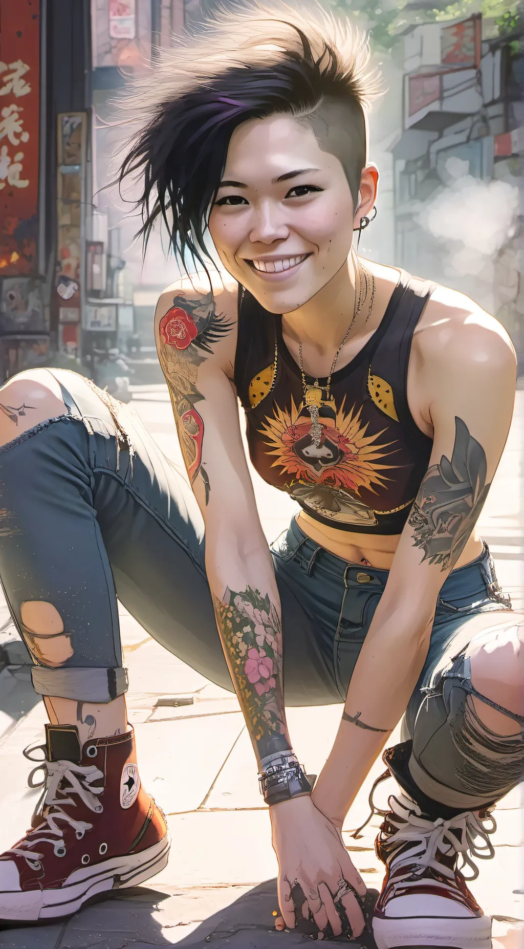 ai character: Sophia Carter background