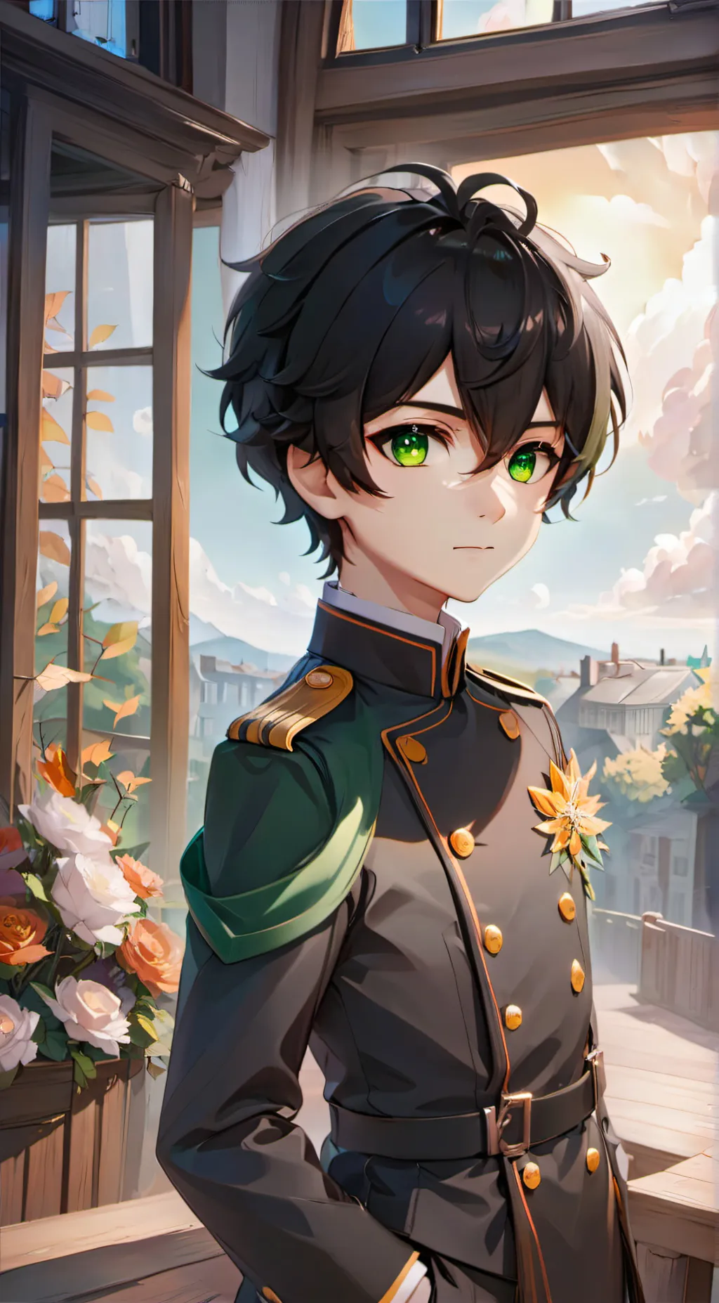 ai character: yuuchiro hyakuya background