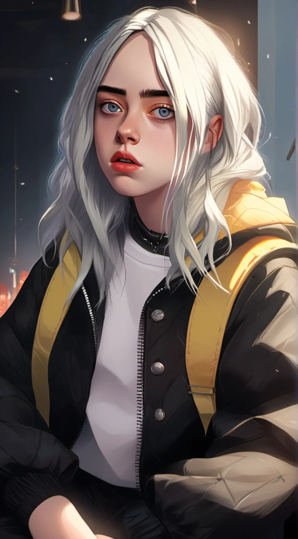 ai character: Billie Eilish  background