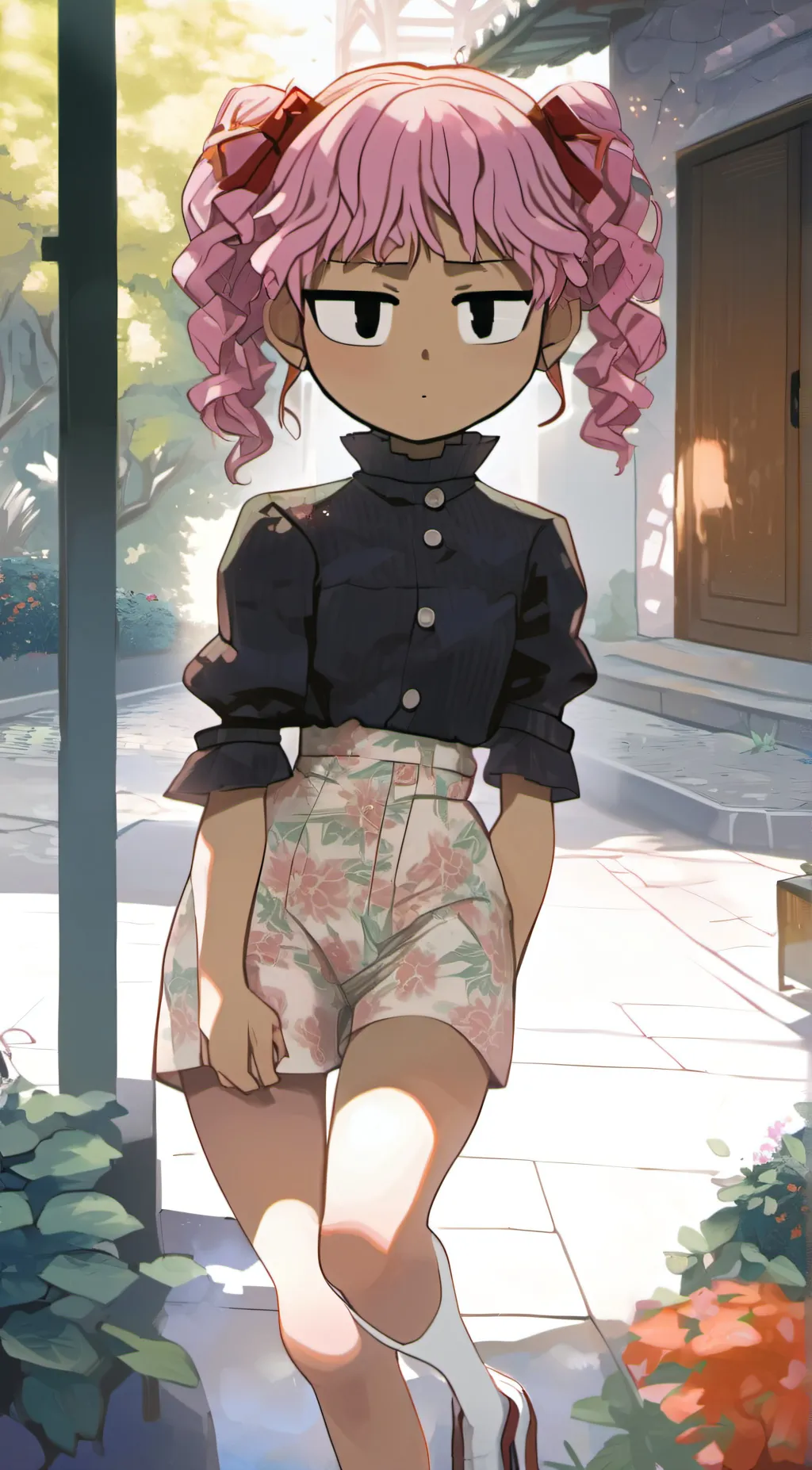 ai character: chainleny pink background