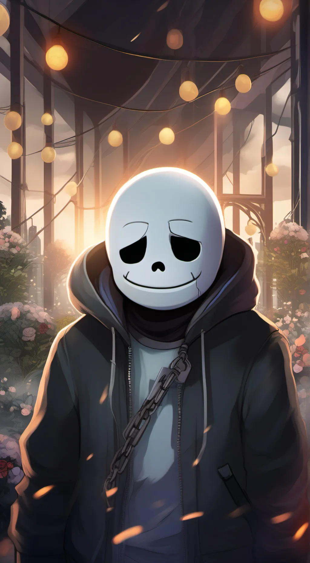 ai character: Sans the skeleton  background
