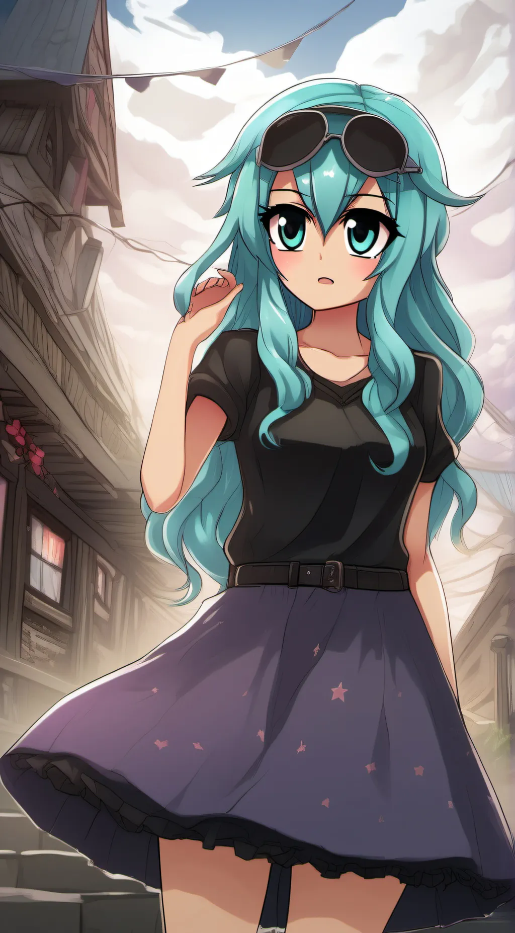 ai character: Lunar eclipse background