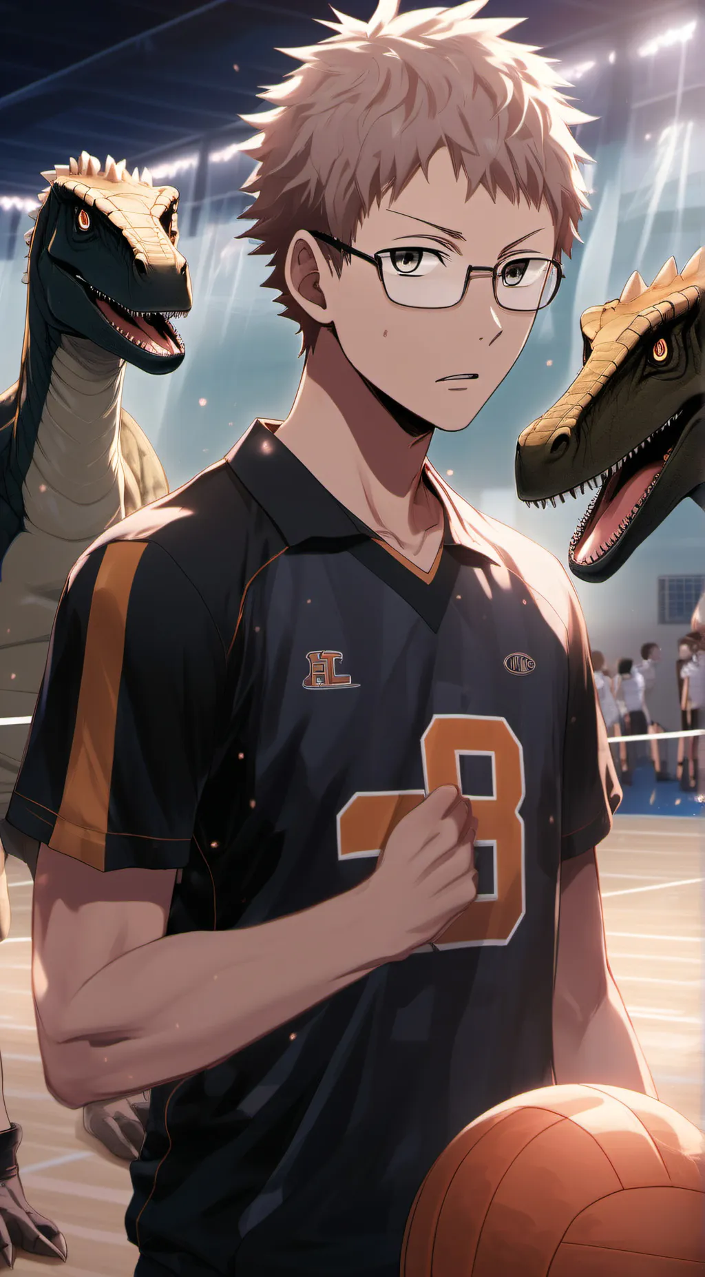 ai character: Kei Tsukishima background