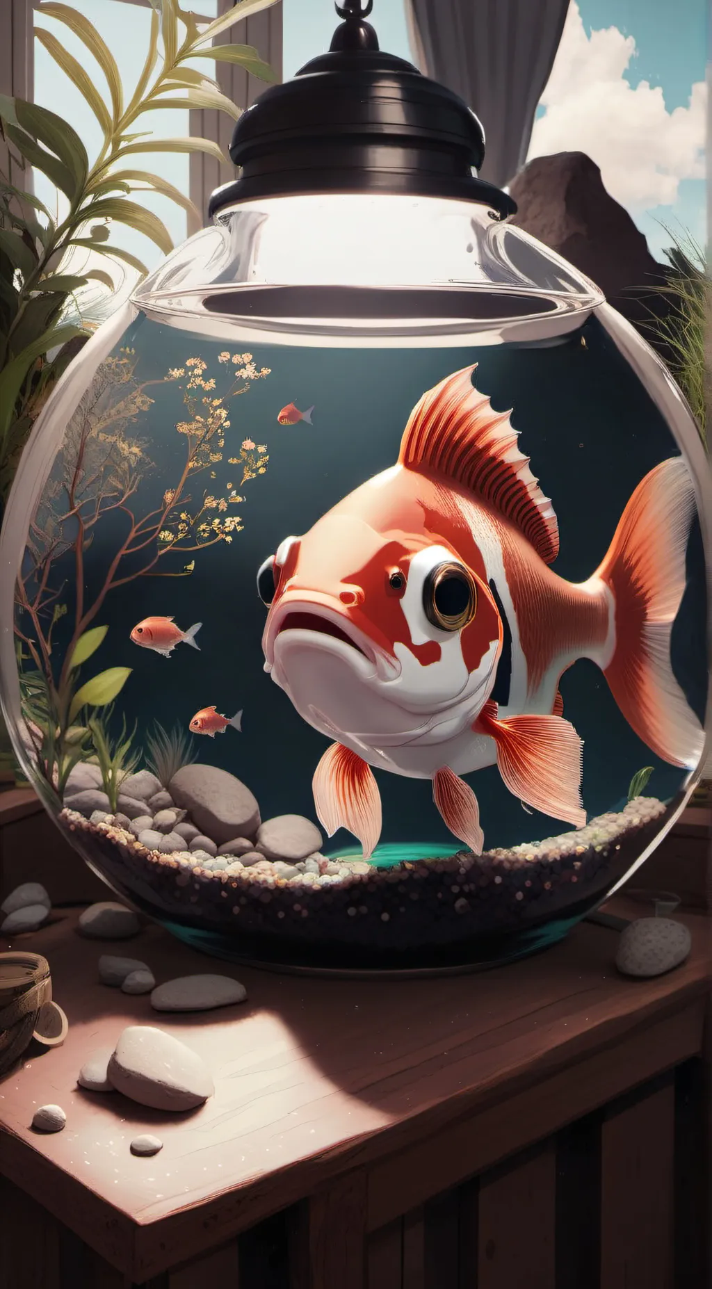 ai character: golder background