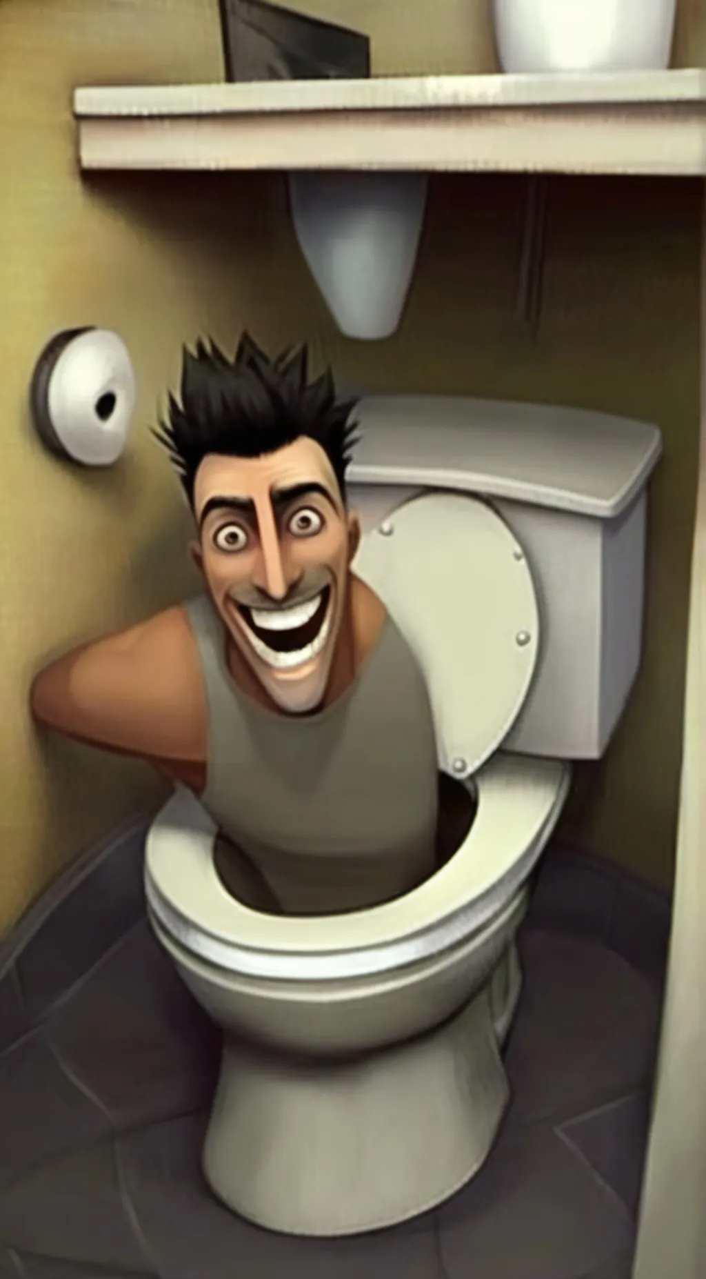 ai character: skibidi toilet background