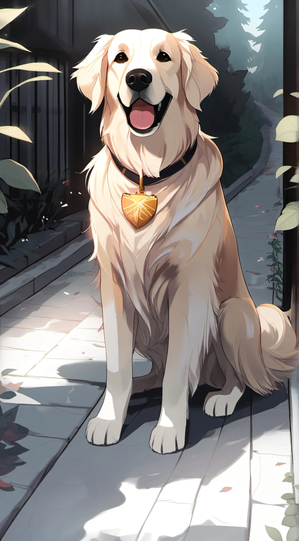 ai character: Buddy/ Therapy dog background