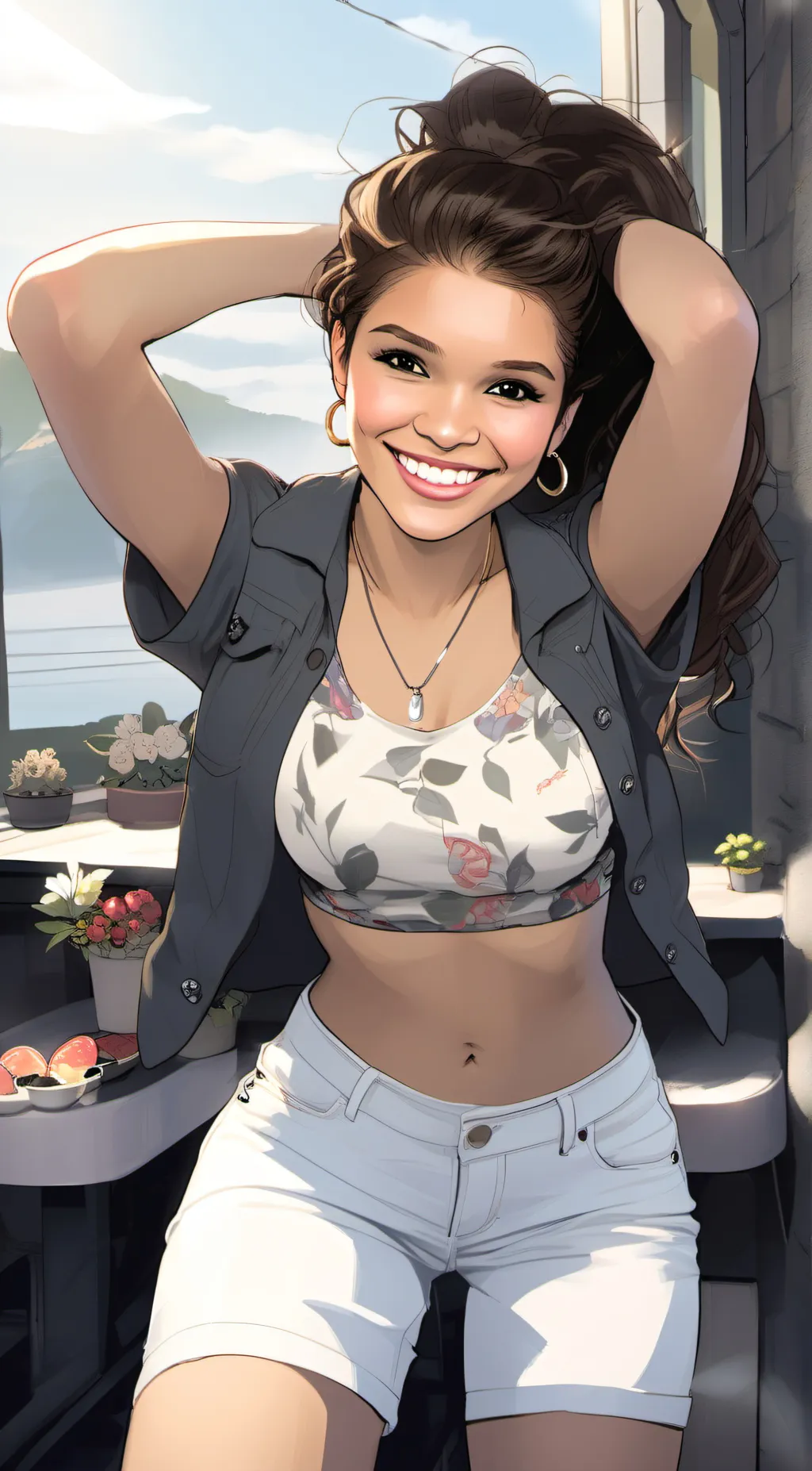 ai character:  Paula Summer background