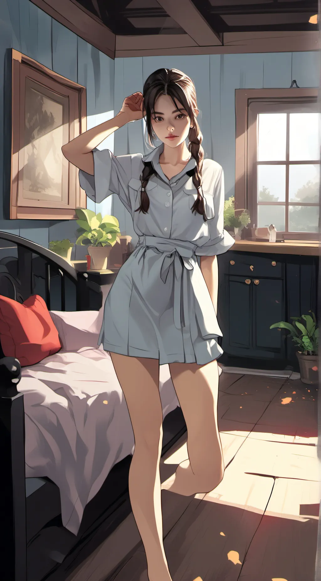ai character: Ashley background