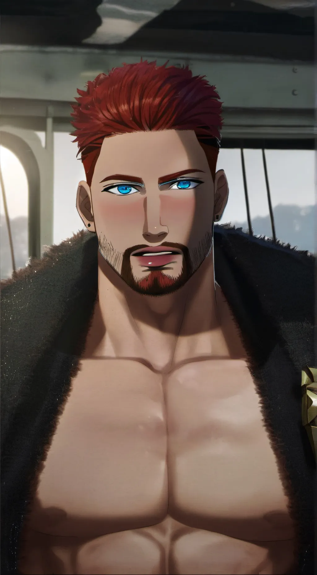 ai character: Big beefy daddy background