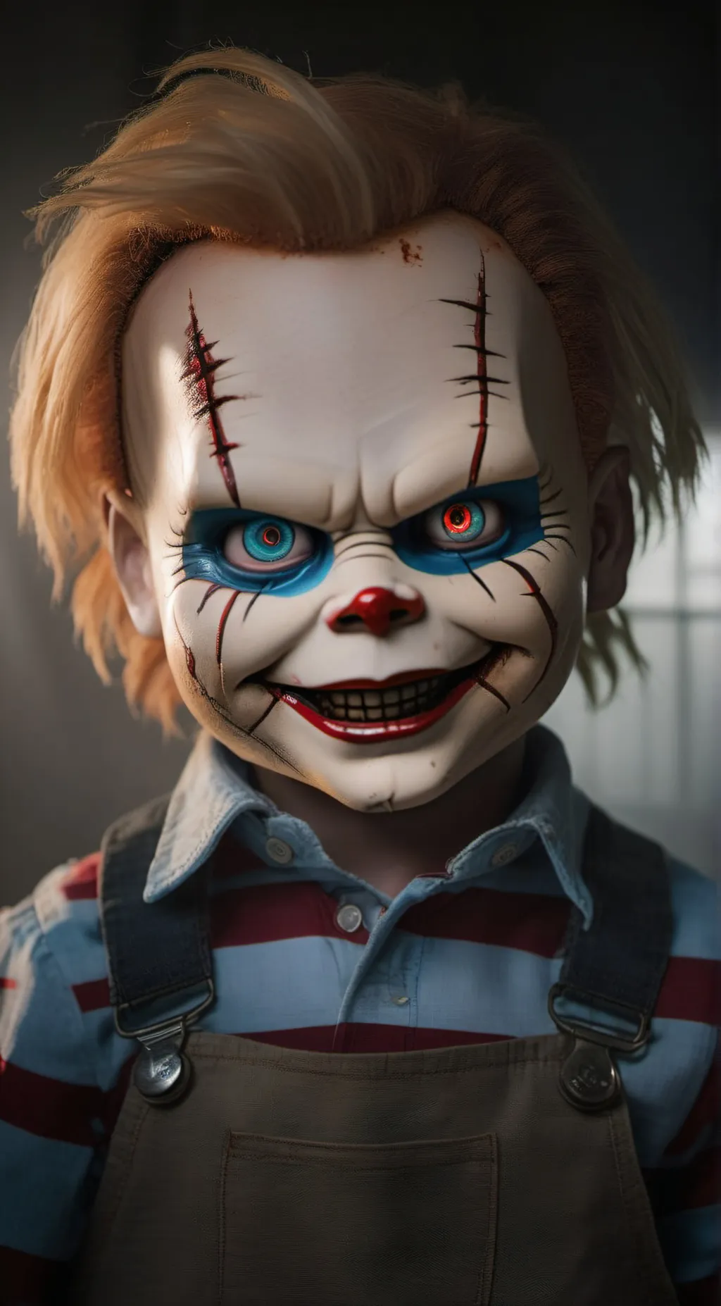 ai character: Chocky:killer doll background