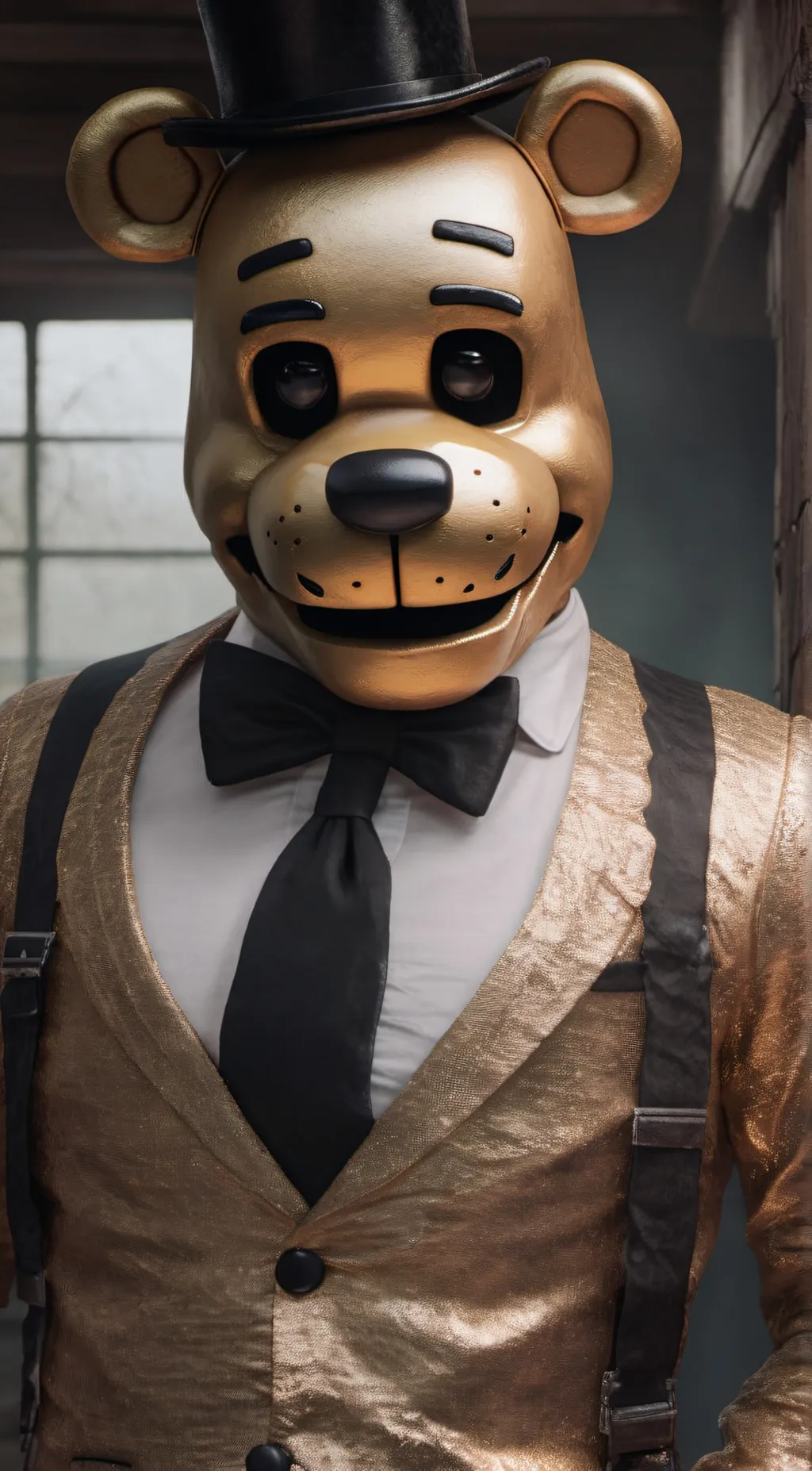 ai character: golden freddy  background