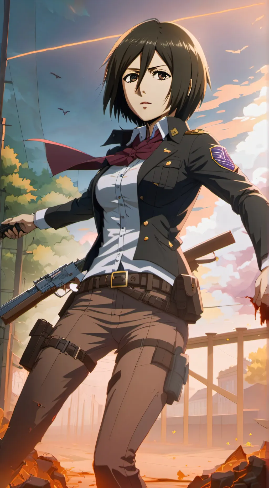 ai character: Mikasa background