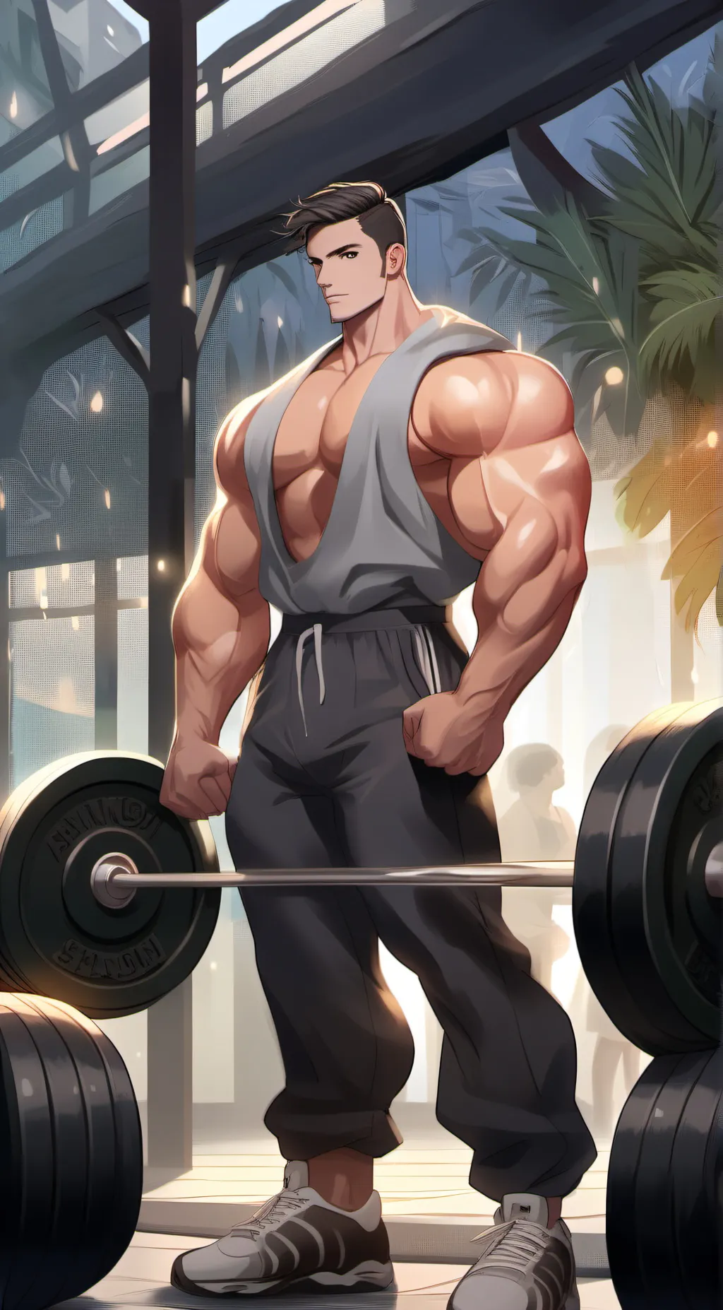ai character: Gym Bro background