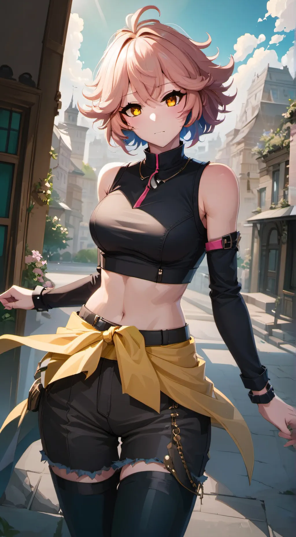 ai character: Mina asido  background
