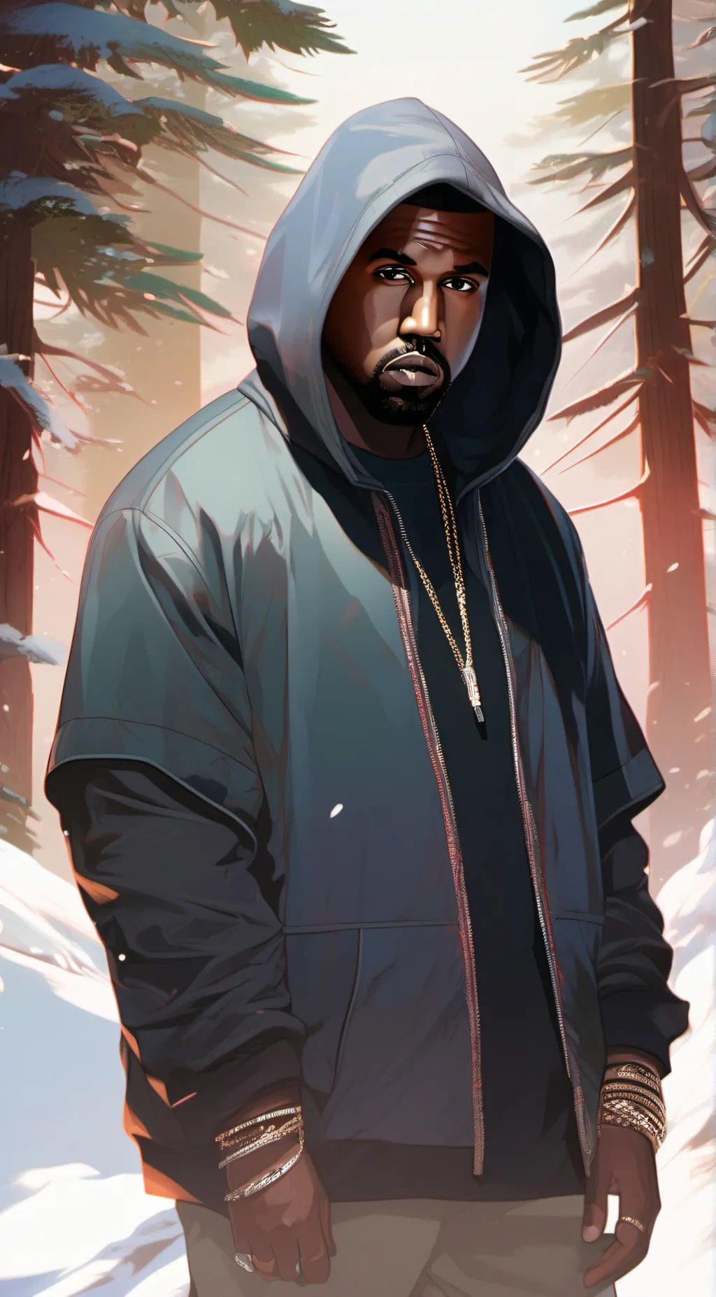 ai character: Ye West background