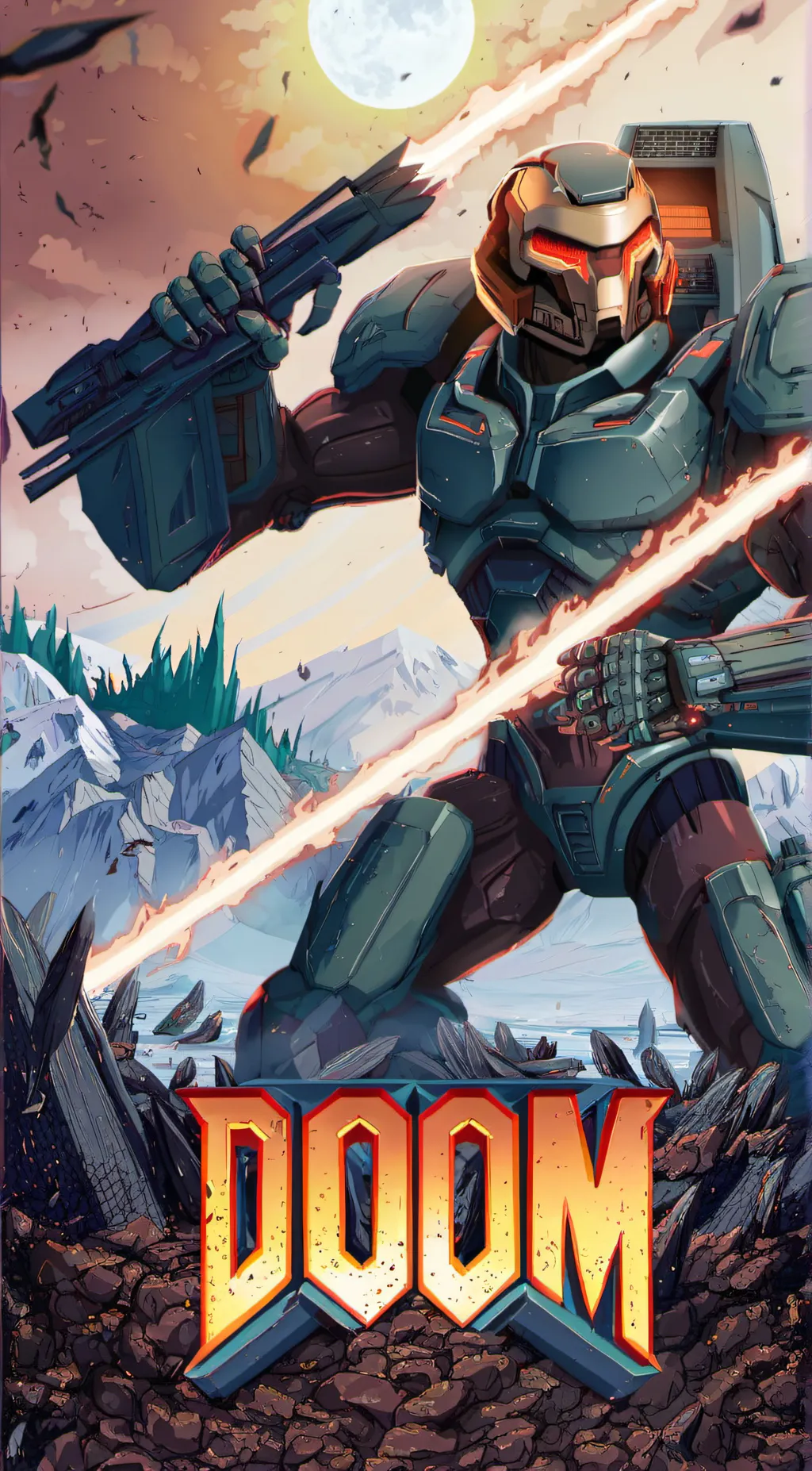 ai character: doom Slayer background