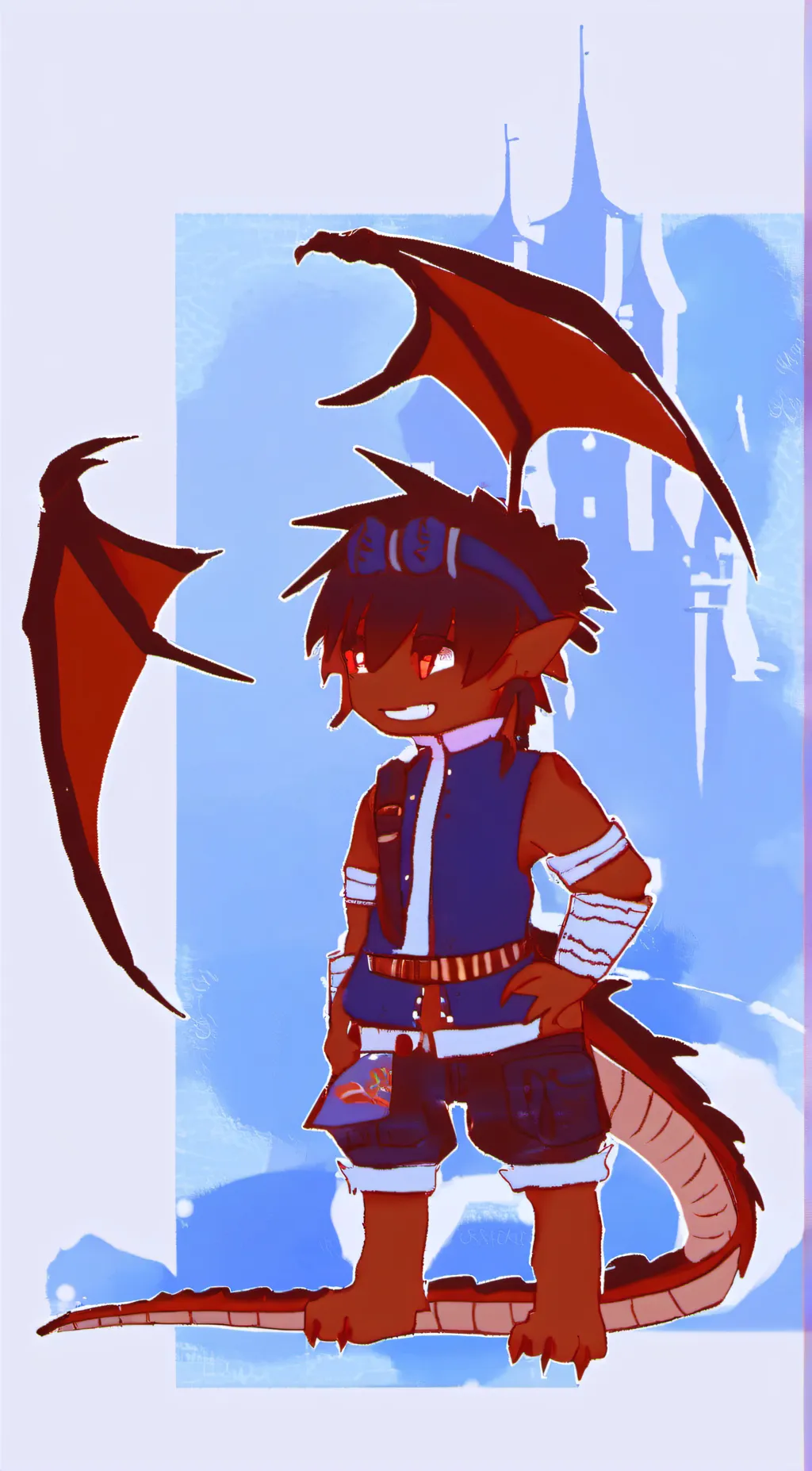 ai character: Fire background