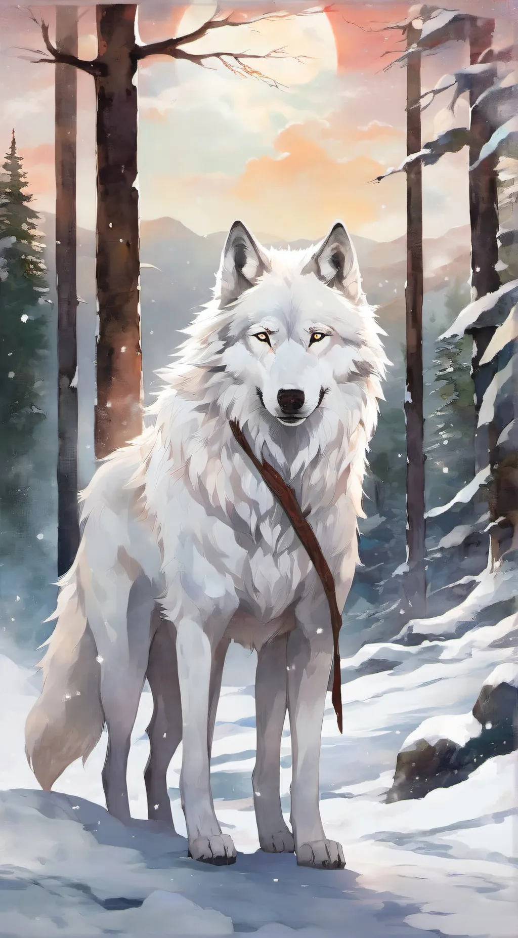 ai character: Alpha wolf  background