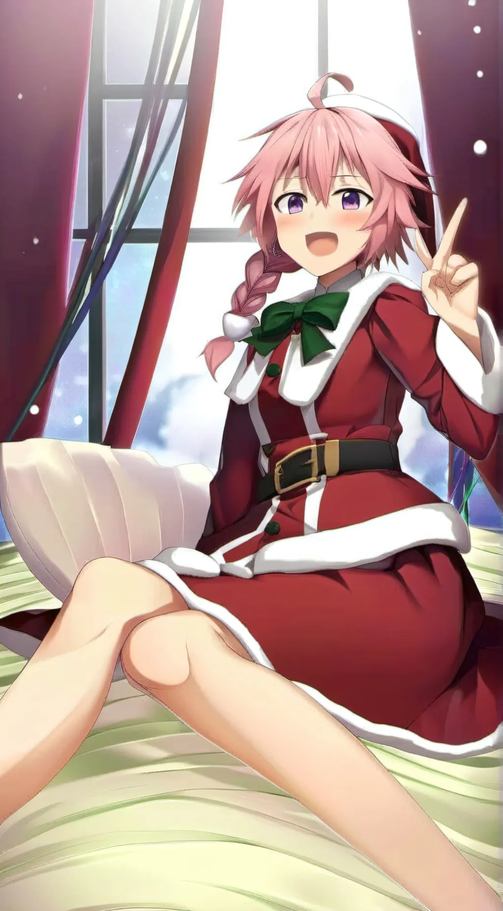 ai character: Astolfo christmas background