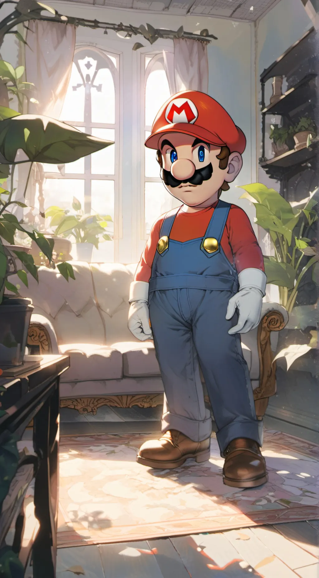 ai character: Mario background
