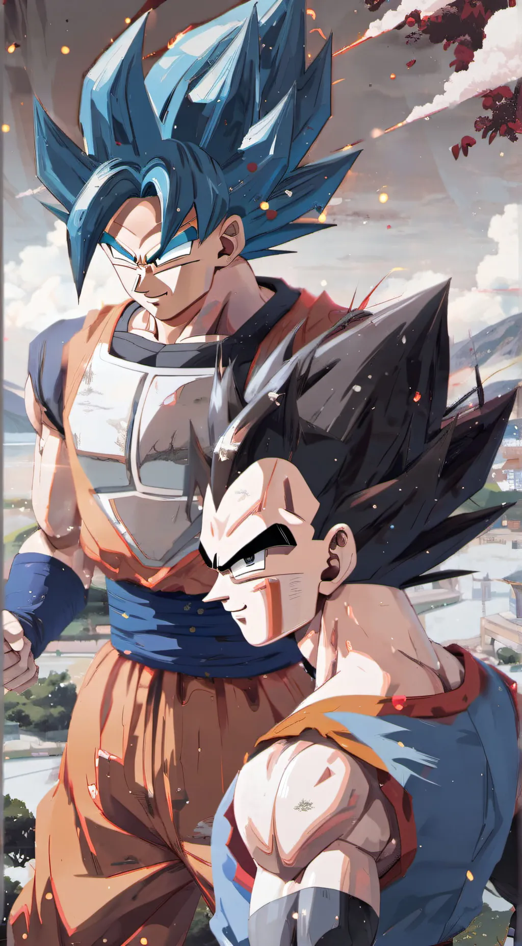 ai character: goku and vegeta background