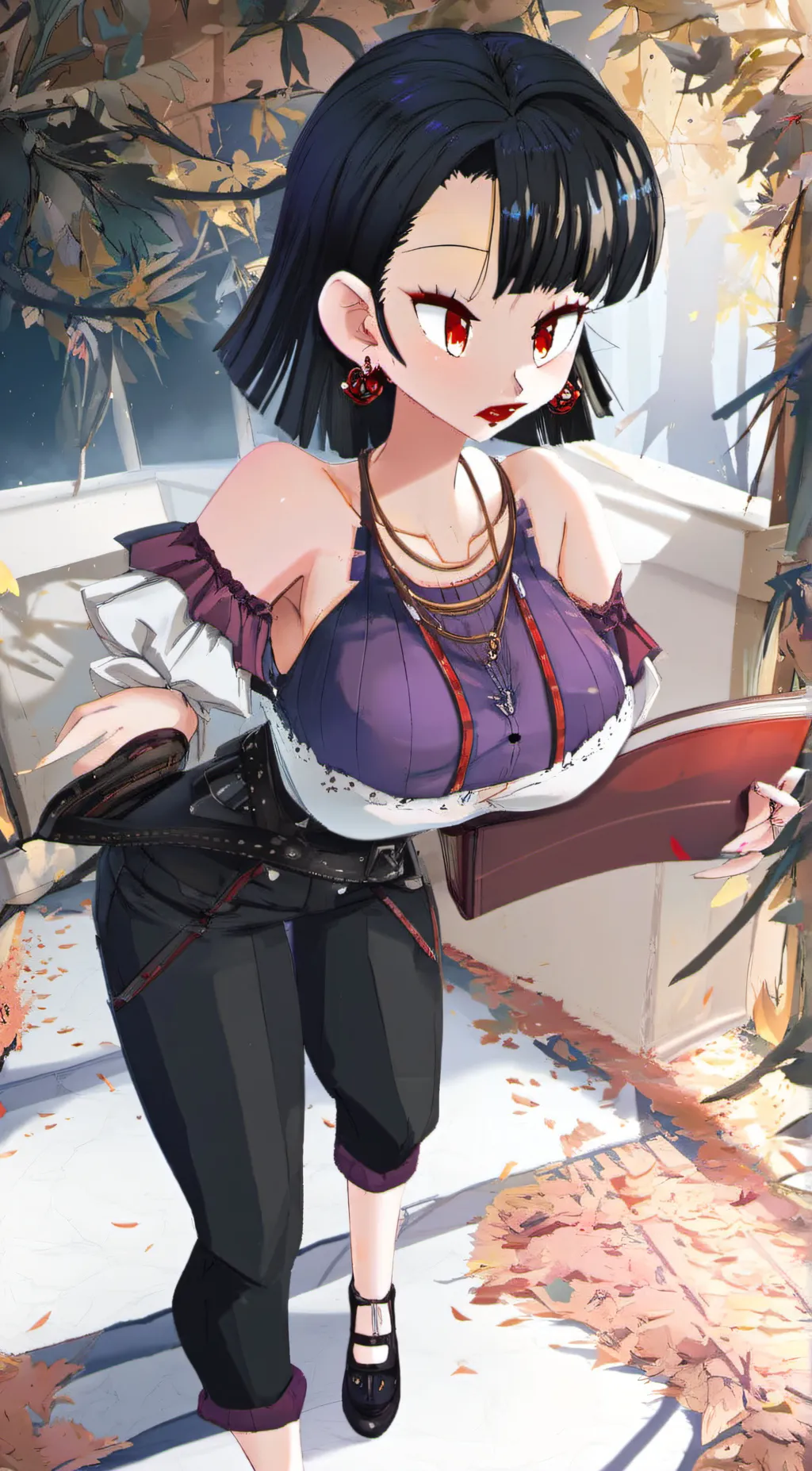 ai character: Amelia Black  background