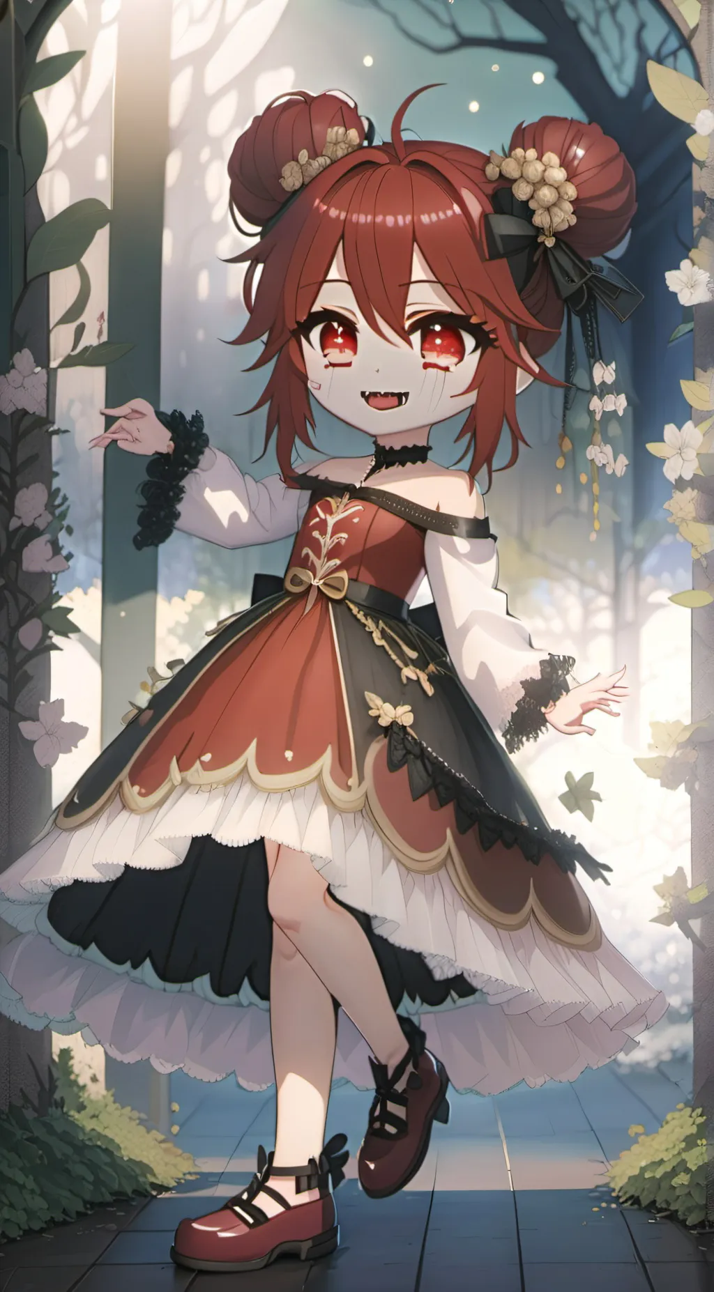 ai character: red i love red background