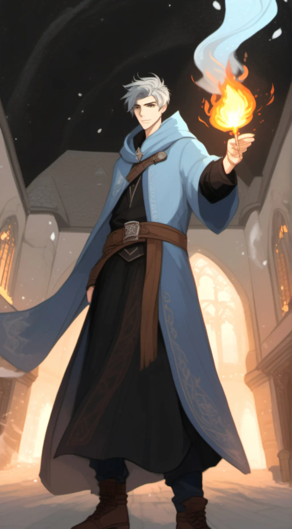 ai character: Miles  background