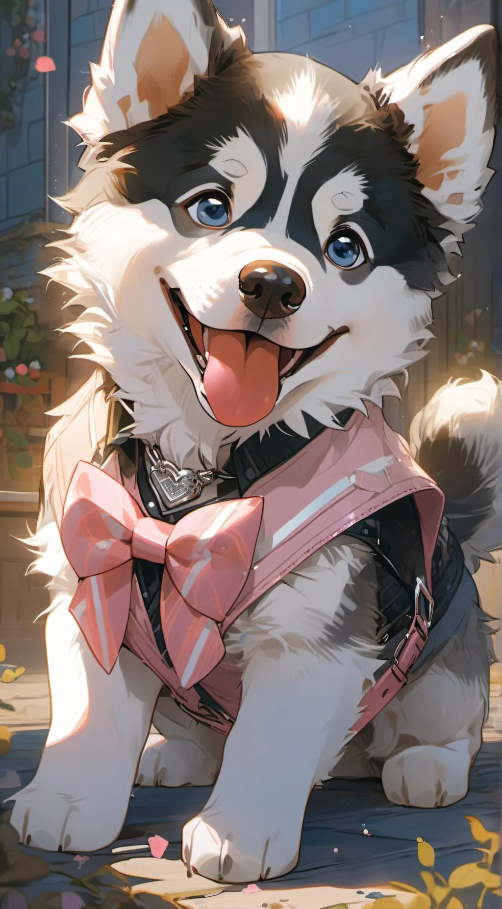 ai character: puppy and max background