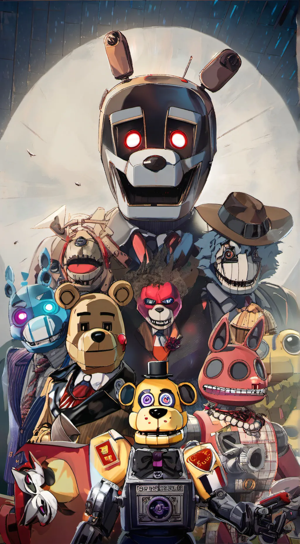 ai character: FNAF  background