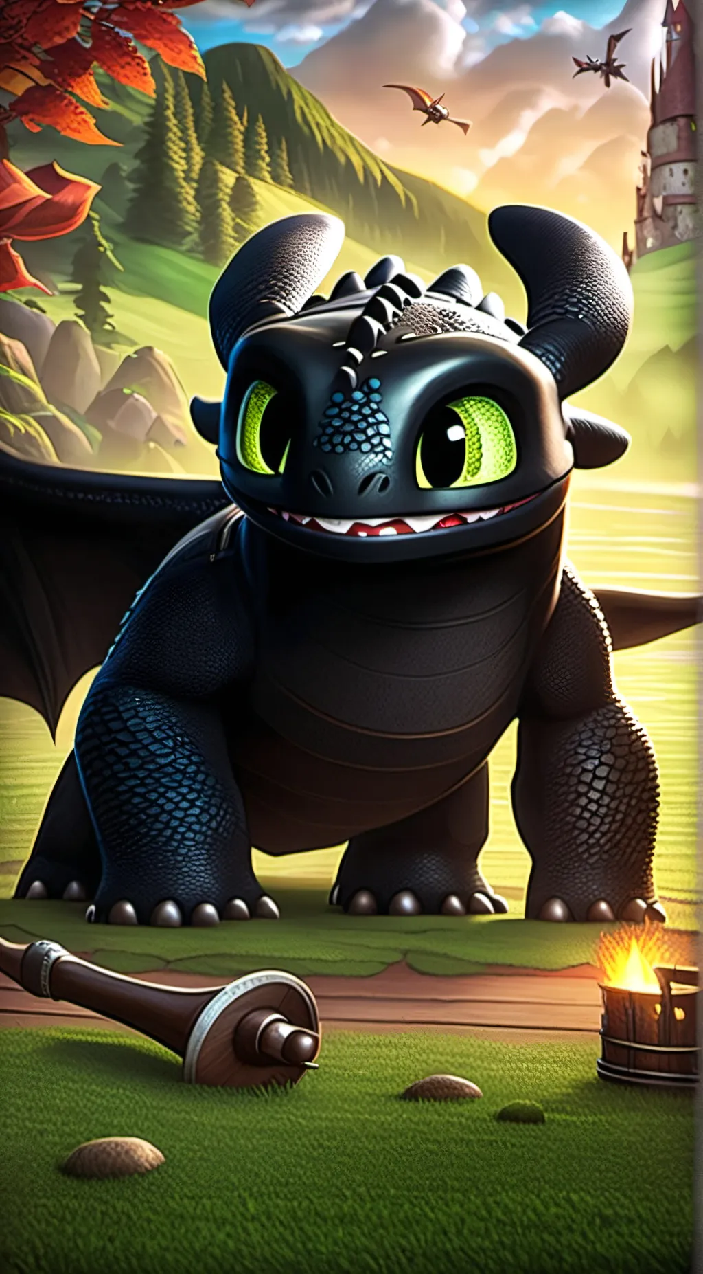 ai character: Toothless background