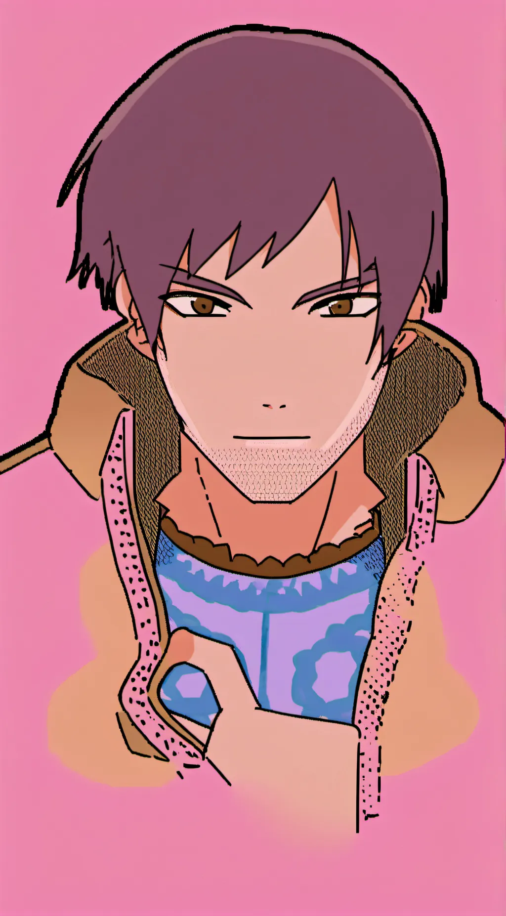 ai character: Ash  background