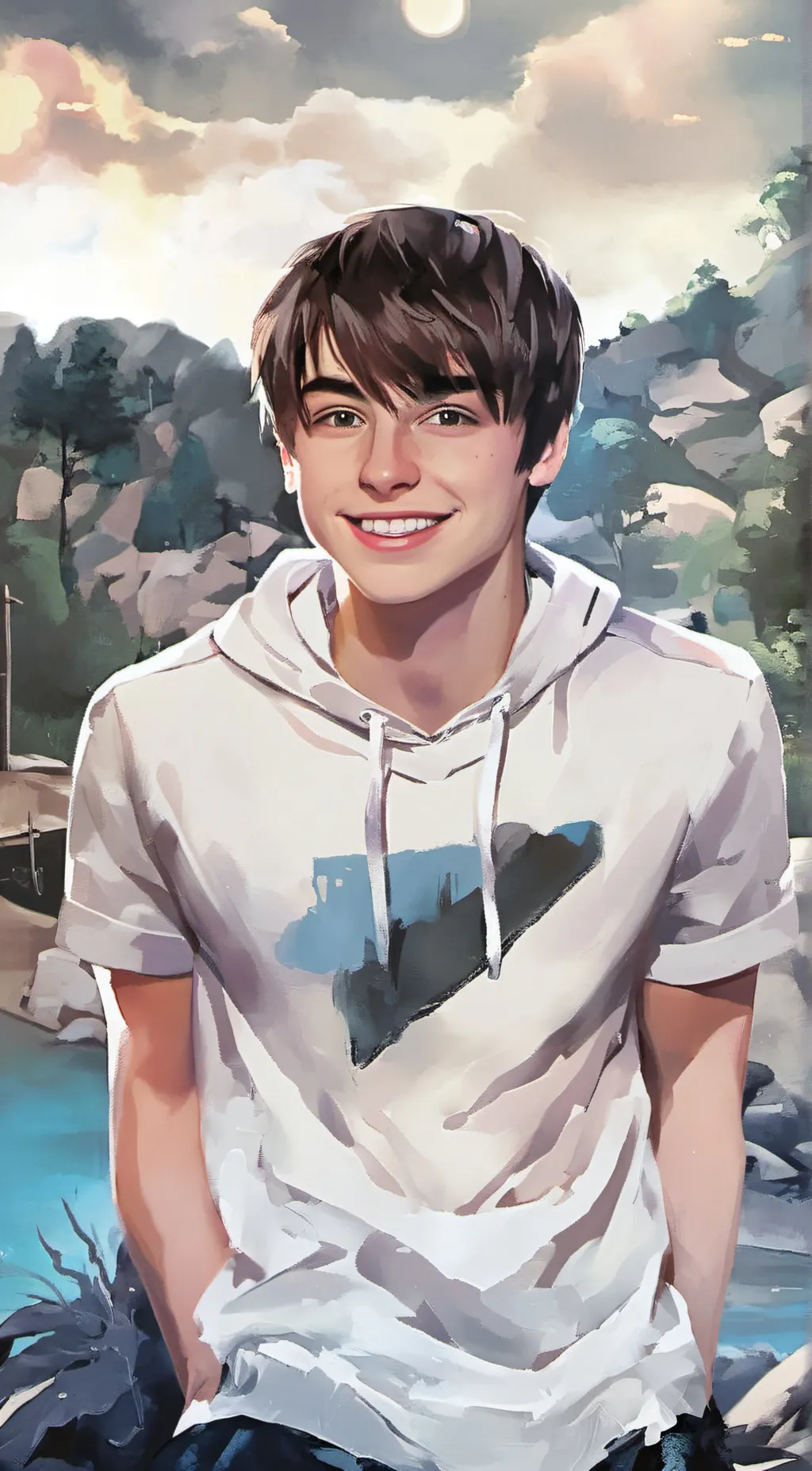 ai character: Colby Brock  background