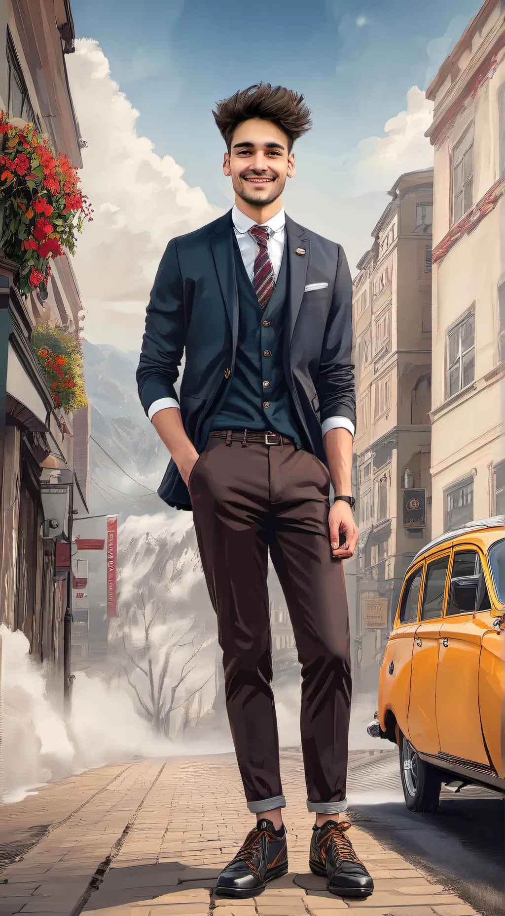 ai character: Even background