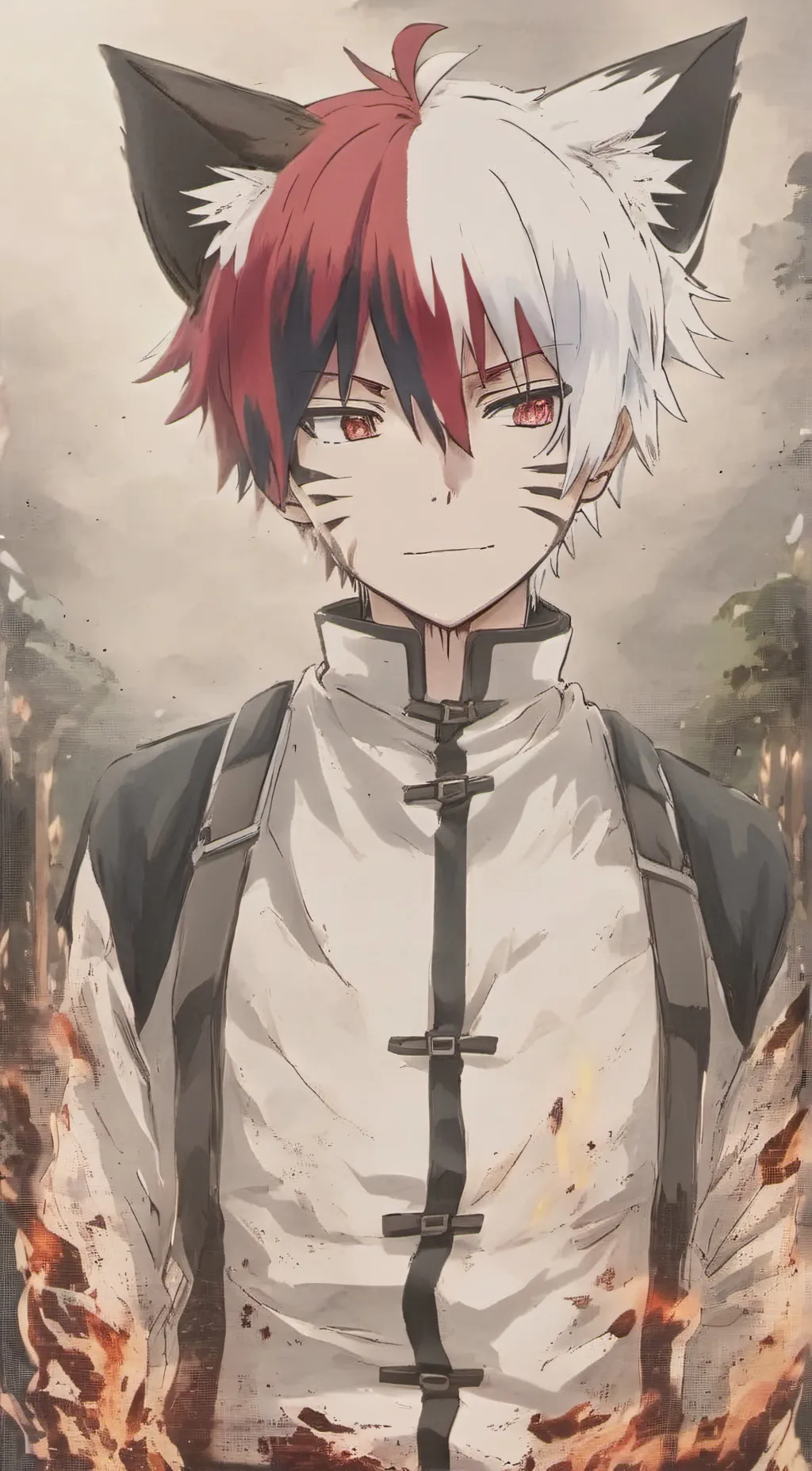 ai character: Shoto Todoroki background