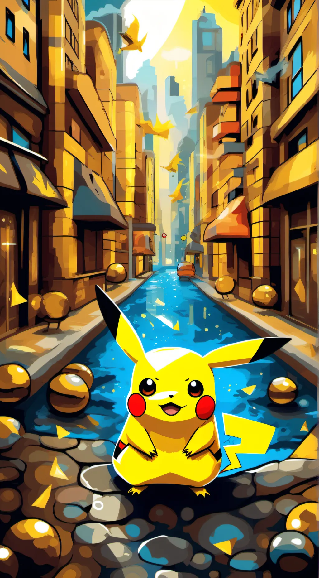 ai character: Pikachu background