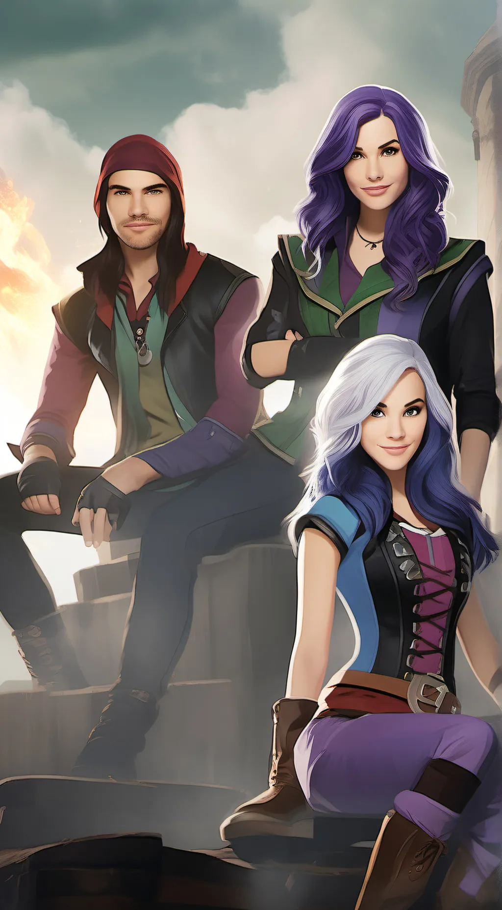 ai character: descendants background