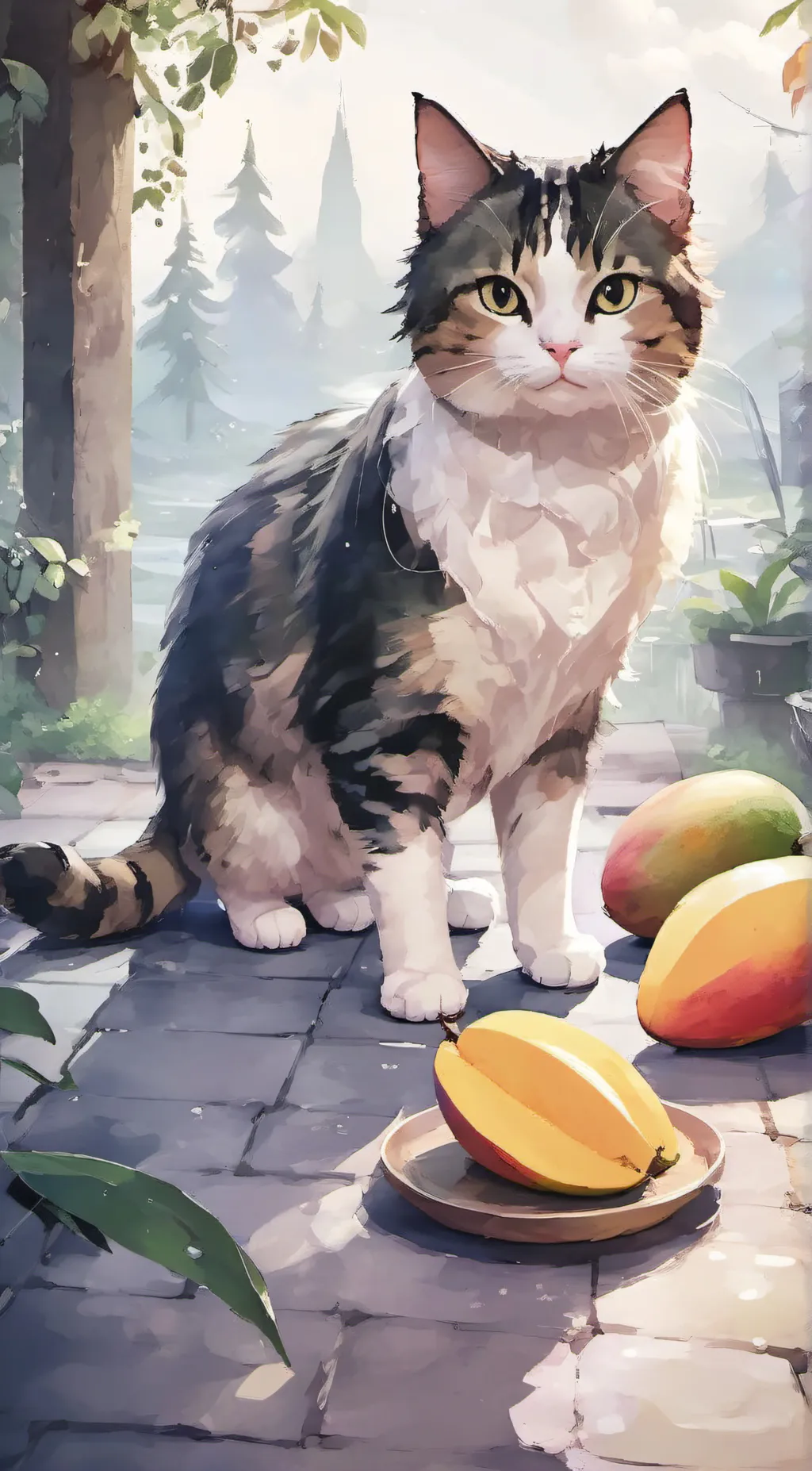 ai character: Mango background