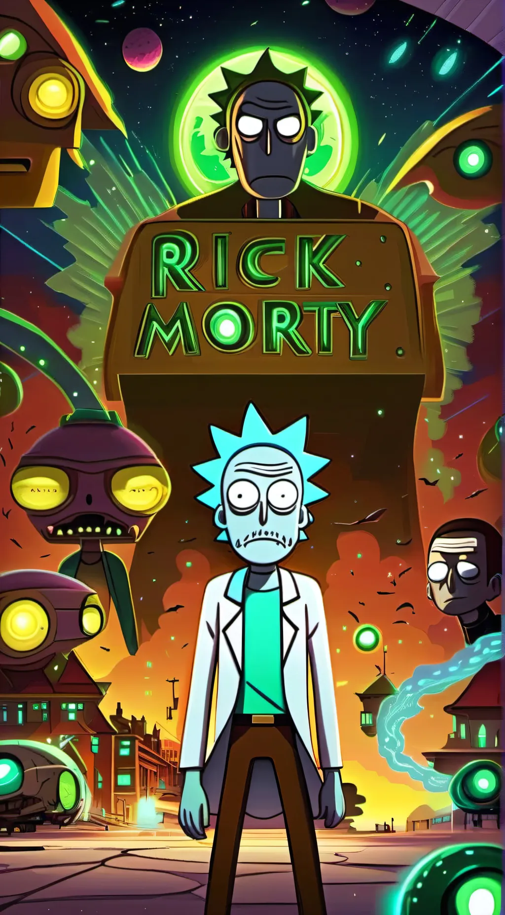 ai character: rick and morty background