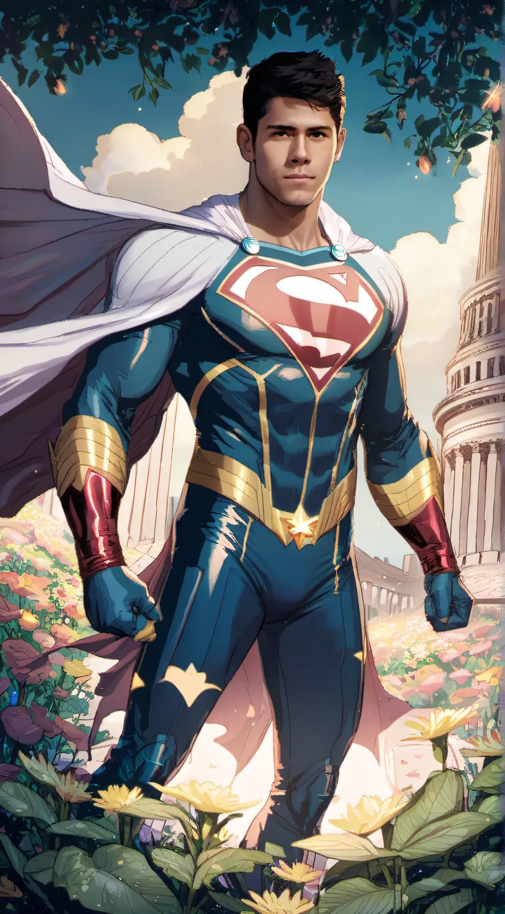 ai character: superman 66hom background