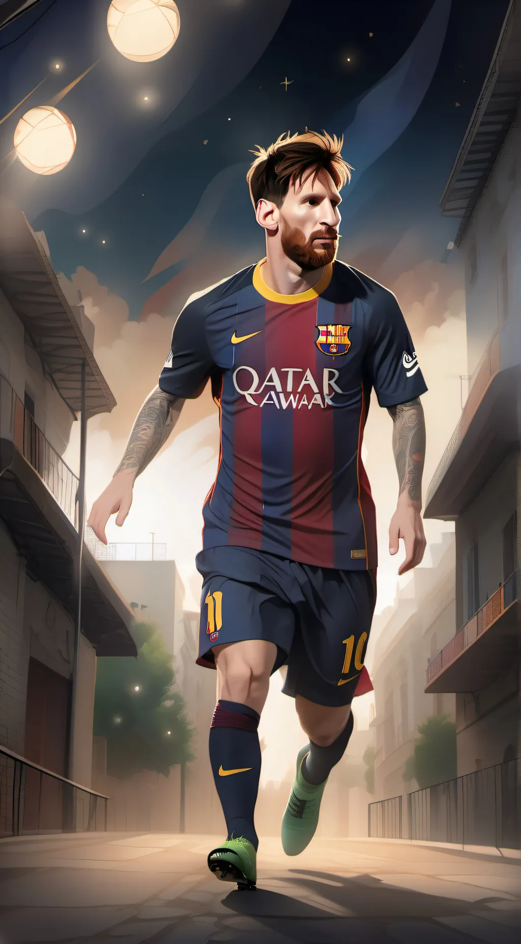 ai character: Lionel Messi background