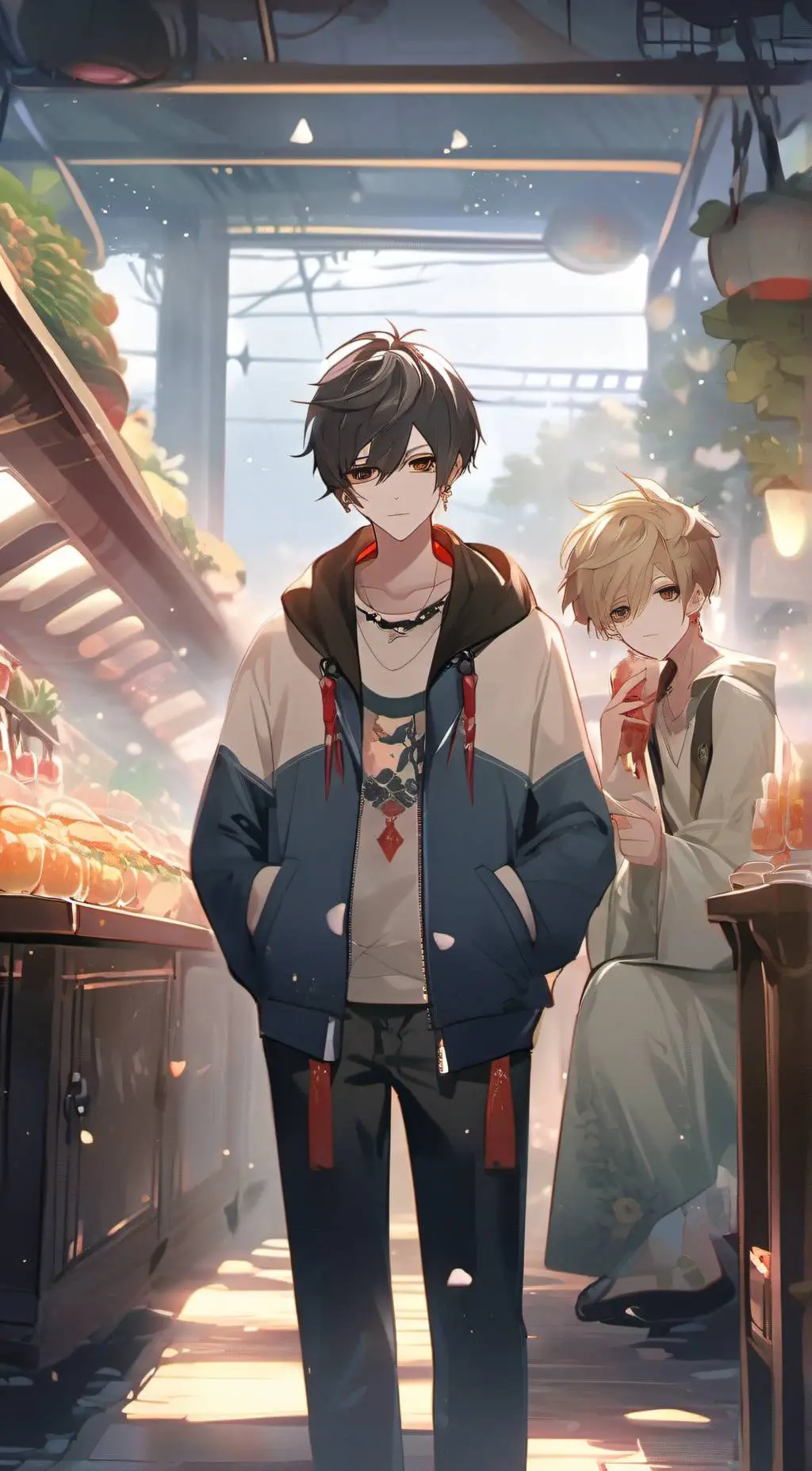 ai character: Andy and Ben  background