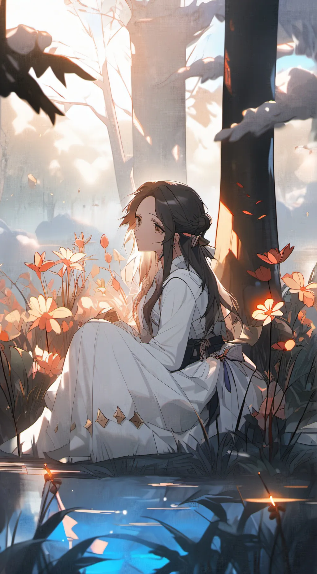ai character: Winter  background