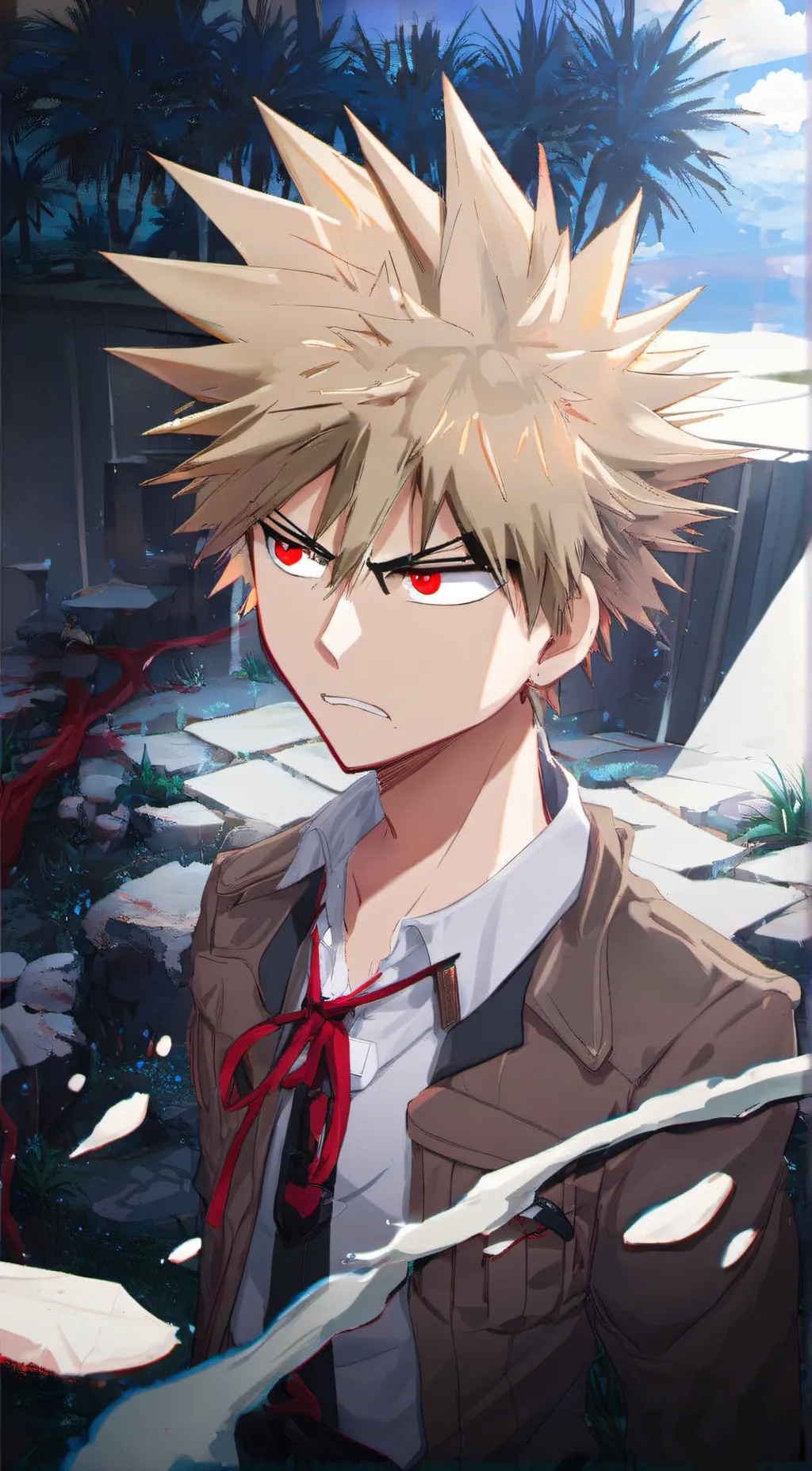 ai character: Katsuki Bakugo background