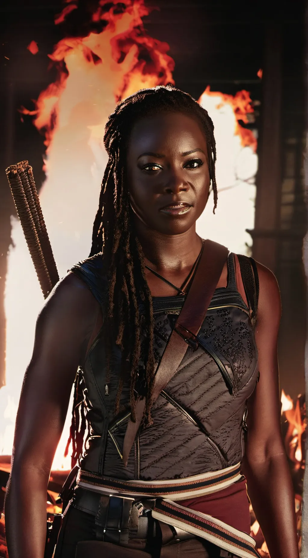 ai character: Michonne Grimes  background