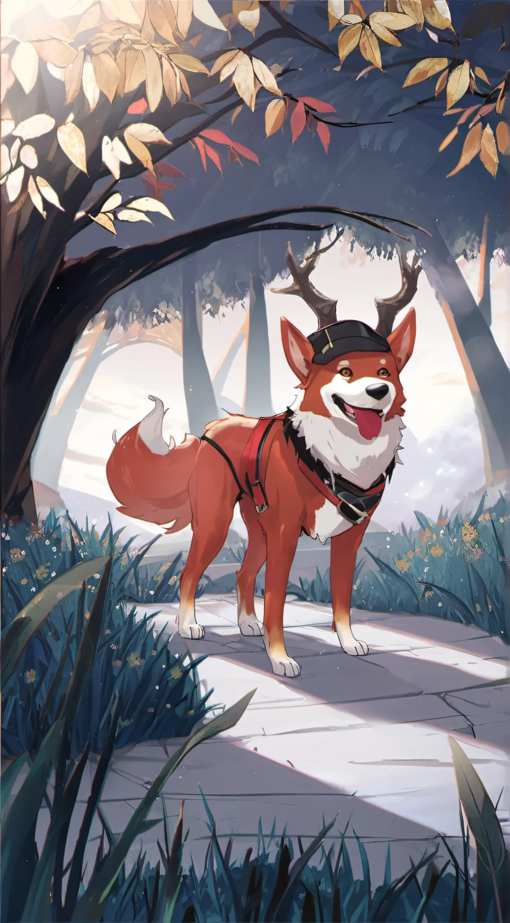 ai character: Blitzo the dog background
