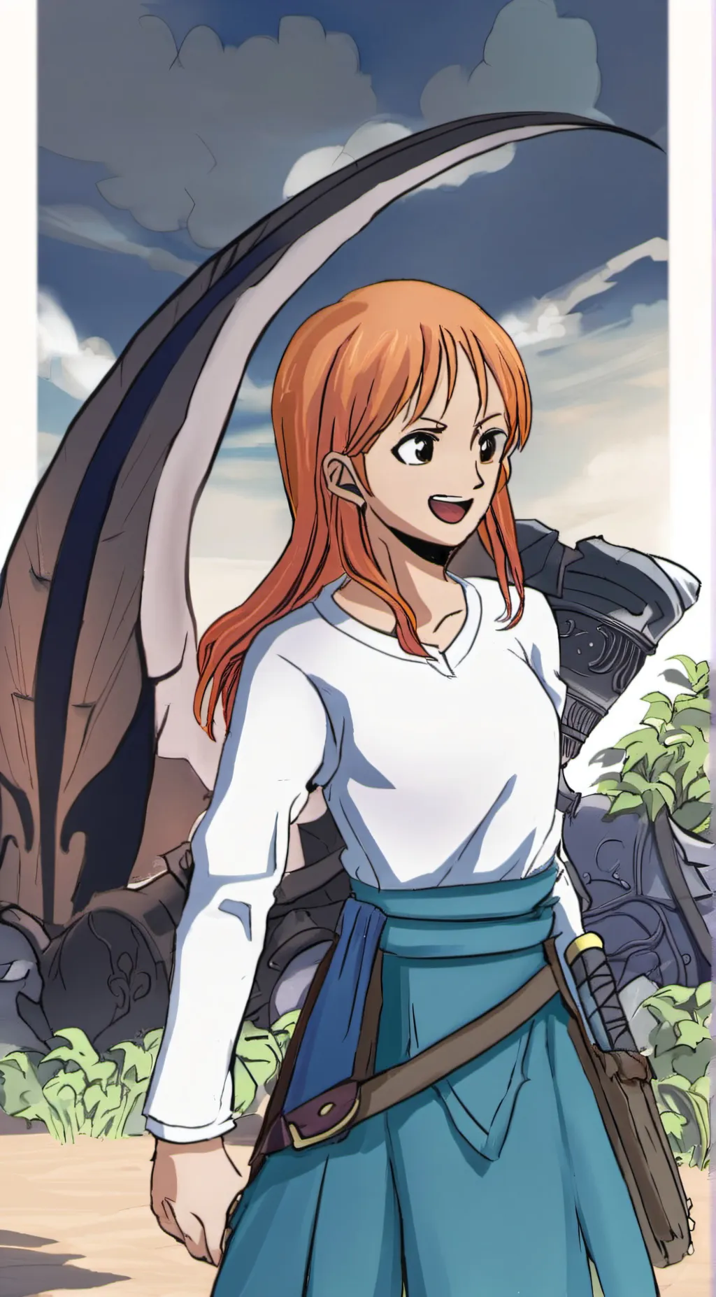 ai character: Nami background