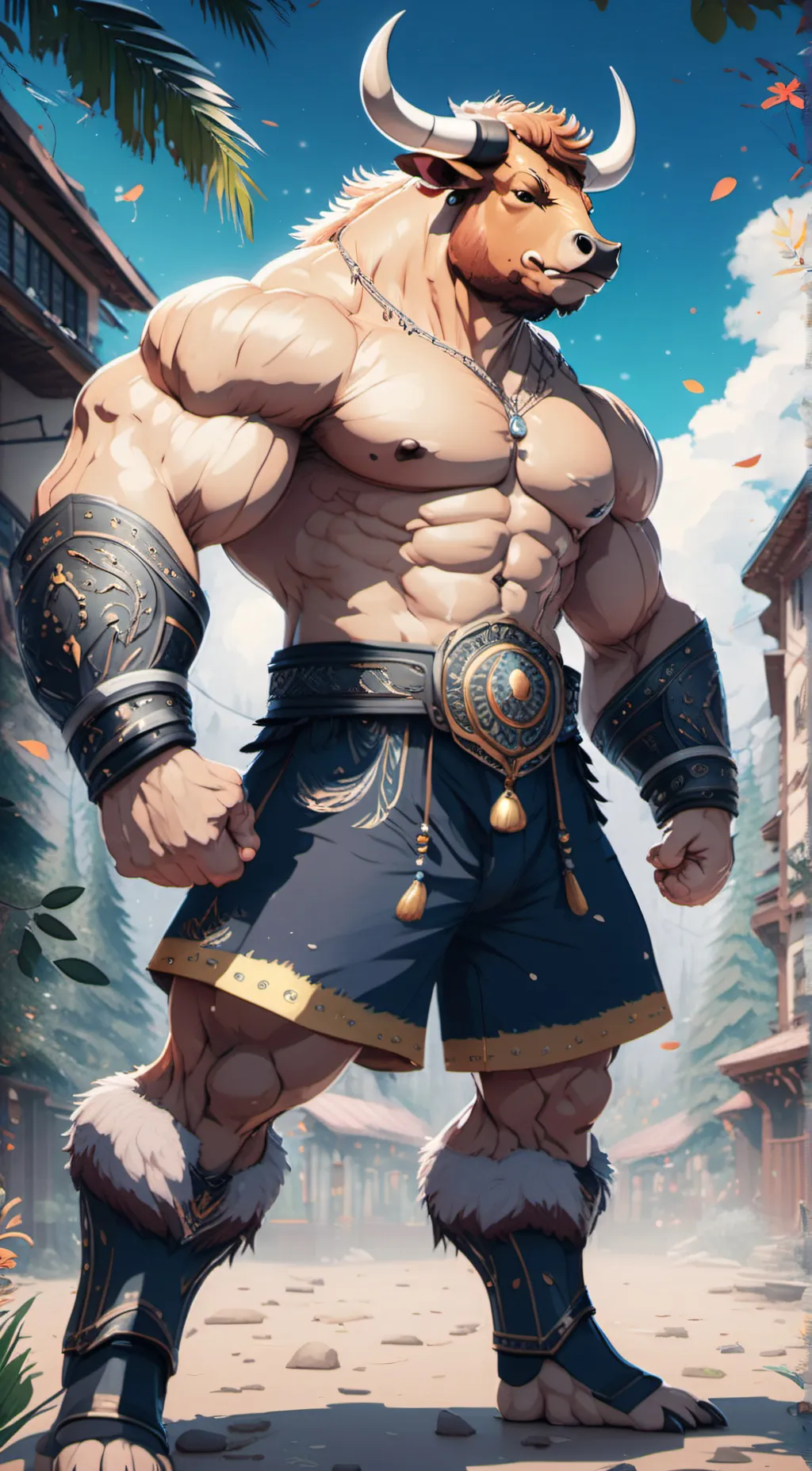 ai character: Bull background