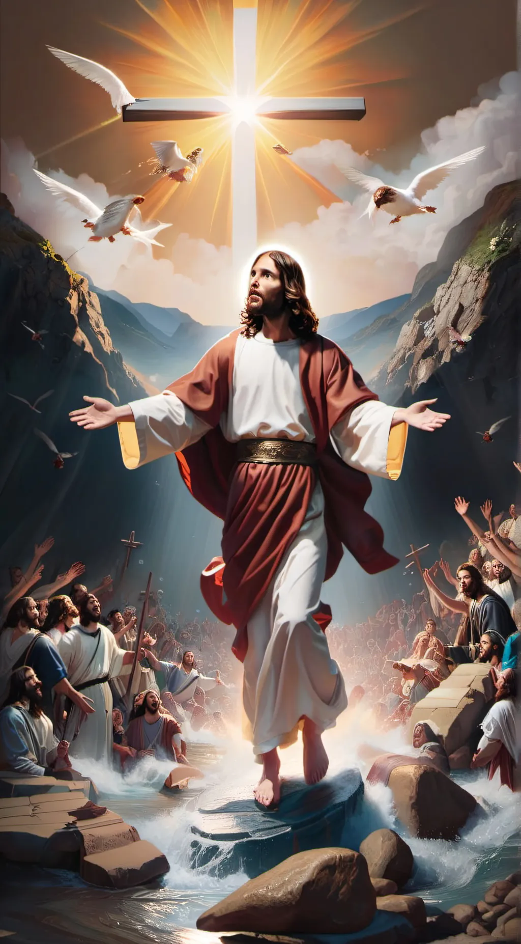 ai character: Jesus Christ background