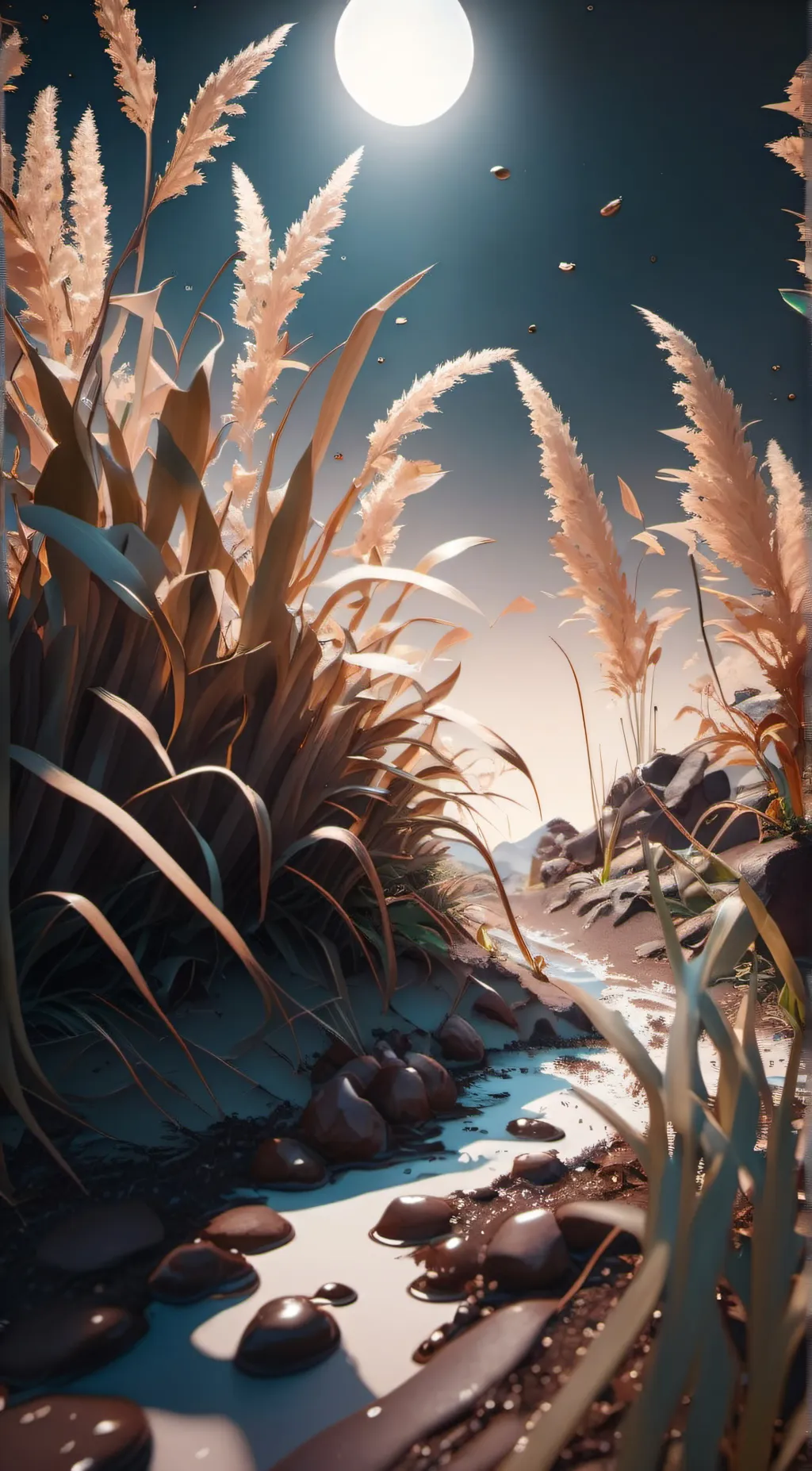 ai character: Grass background
